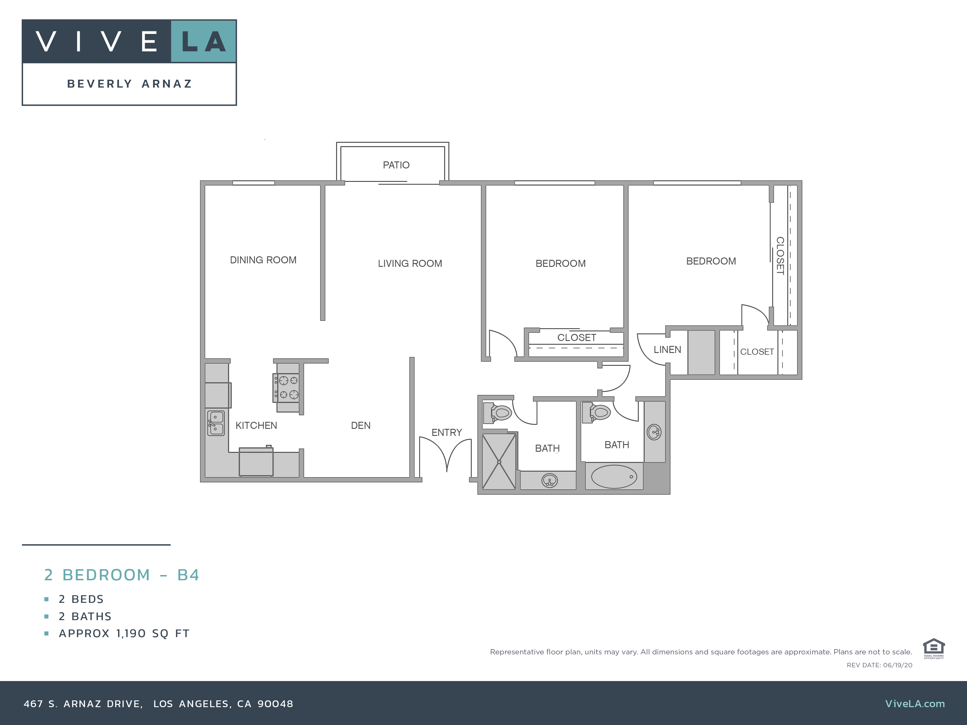 The floor plan for unit 413